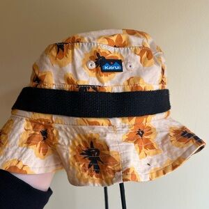 Kavu Floral Bucket Hat - Orange and Black